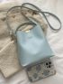Mini Letter Embossed Bucket Bag