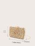 Mini Rhinestone Decor Chain Box Bag