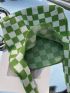 Plaid Pattern Crochet Bag