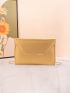 Metallic Snakeskin Embossed Flap Chain Square Bag