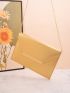Metallic Snakeskin Embossed Flap Chain Square Bag