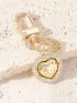 Letter & Rhinestone Detail Heart Decor Bag Charm