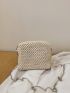 Mini Minimalist Chain Straw Bag