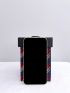 Mini Rhinestone Decor Top Handle Box Bag