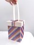 Mini Colorblock Rhinestone Decor Box Bag