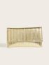 Metallic Ruched Panel Flap Chain Envelope Bag