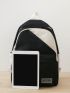 4pcs Two Tone Functional Backpack Set