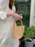 Two Tone Straw Bag