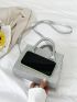Mini Glitter Double Handle Square Bag
