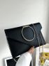 Minimalist Envelope Bag Flap Black Elegant