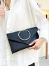 Minimalist Envelope Bag Flap Black Elegant