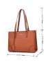 3pcs Braided Embossed Tote Bag Set, Best Work Bag For Women