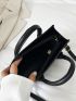 Mini Glitter Double Handle Square Bag