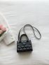 Mini Heart Quilted Square Bag