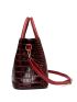 3pcs Crocodile Embossed Top Handle Bag Set