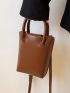 Mini Minimalist Double Handle Bucket Bag