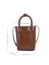 Mini Minimalist Double Handle Bucket Bag