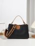 Colorblock Hobo Bag Medium Black