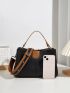 Colorblock Hobo Bag Medium Black