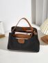 Colorblock Hobo Bag Medium Black