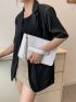 Litchi Embossed Tassel Decor Square Bag