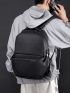 Letter Graphic Laptop Backpack Medium Zipper With USB Charging Port