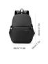 Letter Graphic Laptop Backpack Medium Zipper With USB Charging Port