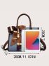 Snakeskin Embossed Twilly Scarf Decor Square Bag