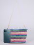 Chevron Pattern Straw Bag
