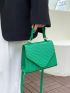 Mini Crocodile Embossed Flap Square Bag