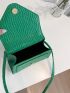 Mini Crocodile Embossed Flap Square Bag