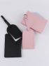 2pcs Letter Graphic Passport Case & 2pcs Luggage Tag