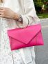 Neon Pink Flap Chain Square Bag