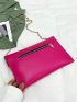 Neon Pink Flap Chain Square Bag