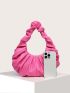 Neon Pink Ruched Bag