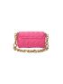 Neon Pink Quilted Chain Flap Square Bag