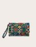 Snakeskin Embossed Square Bag