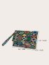 Snakeskin Embossed Square Bag
