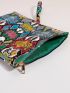 Snakeskin Embossed Square Bag