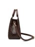 3pcs Crocodile Embossed Top Handle Bag Set