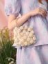 Mini Faux Pearl Decor Top Ring Evening Bag