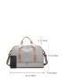 Slogan Graphic Double Handle Duffel Bag