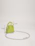 Mini Letter Graphic Chain Dome Bag
