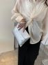 Metallic Studded Decor Square Bag With Wristlet