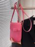 Mini Neon Pink Flap Phone Wallet