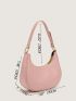 Women's Shoulder Bag, Simple All-match Underarm Bag, Solid Color Baguette Bag, Minimalist Hobo Bag