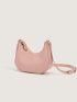 Women's Shoulder Bag, Simple All-match Underarm Bag, Solid Color Baguette Bag, Minimalist Hobo Bag