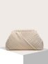 Minimalist Ruched Detail Clutch Bag