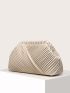 Minimalist Ruched Detail Clutch Bag