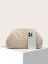 Minimalist Ruched Detail Clutch Bag